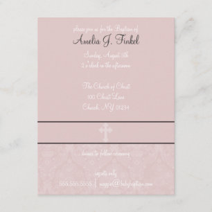 Pink Lace Baptism-uitvindingen Kaart