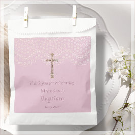 Pink Lace Baptisme Bedankt voor je favoriete tasse Bedankzakje