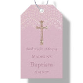Pink Lace Baptisme Hartelijk dank voor cadeautjes  Cadeaulabel