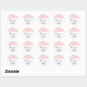 Pink Lace Bridal Shower Classic Round Sticker (Vel)