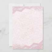 Pink Lace Cowgirl Baby shower Kaart (Achterkant)