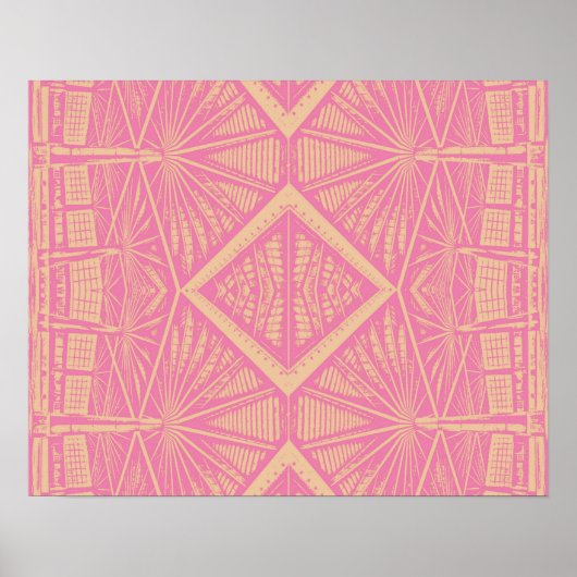 PINK LACE - Digitaal - Fractal Art - Poster (Voorkant)
