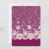 Pink Lace Floral Vrijgezellenfeest Kaart (Achterkant)