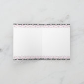 Pink Lace Girl Baby shower Bedankkaart (Binnen)