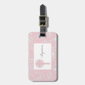 Pink Lace Girl Baptisme Bagagelabel (Voorkant verticaal)
