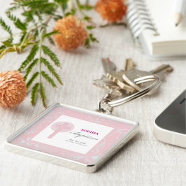 Pink Lace Girl Baptisme Sleutelhanger