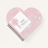 Pink Lace Girl doop gepersonaliseerd Notitieboek (Voorkant)