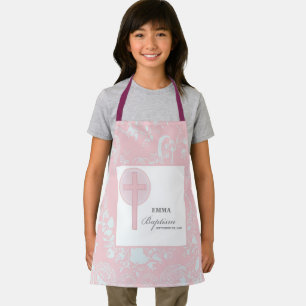 Pink Lace Girl doop gepersonaliseerd Schort