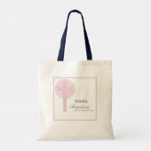 Pink Lace Girl doop gepersonaliseerd Tote Bag (Achterkant)