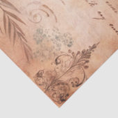 Pink Lace Grunge Old Letter Decoupage Tissuepapier (Detail)