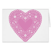 Pink Lace Heart (Voorkant Horizontaal)