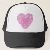 Pink Lace Heart Trucker Pet (Voorkant)