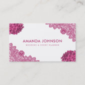 Pink Lace Hydrangea Floral Wedding Event Planner Visitekaartje (Voorkant)