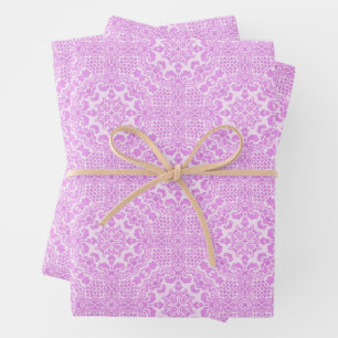 Pink Lace Inpakpapier Vel