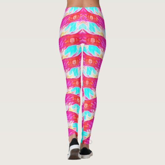pink lace pattern leggings (Achterkant)