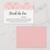Pink Lace Stock the bar Bridal Shower  Informatiekaartje (Voorkant / Achterkant)