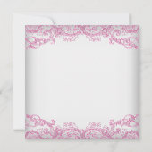 Pink Lace Tutu Girl Baby shower Kaart (Achterkant)