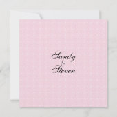 Pink Lace Wedding Invitations Kaart (Achterkant)