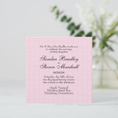 Pink Lace Wedding Invitations Kaart (Staand voorkant)