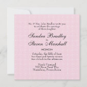 Pink Lace Wedding Invitations Kaart (Voorkant)