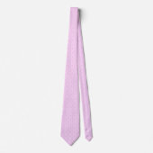 Pink Lace & White Floral Lattice Pattern Stropdas (Voorkant)