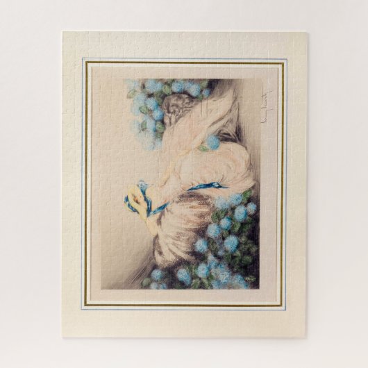 Pink Lady (1933) van Louis Icart Legpuzzel (Verticaal)