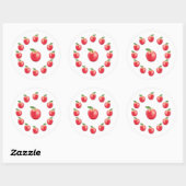 Pink Lady Apple Ronde Sticker (Vel)