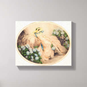 Pink Lady beroemd gemaakt door Louis Icart Canvas Afdruk