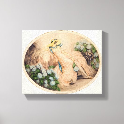 Pink Lady beroemd gemaakt door Louis Icart Canvas Afdruk (Voorkant)