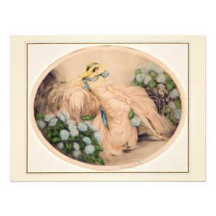 Pink Lady beroemd gemaakt door Louis Icart Foto Afdruk