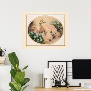 Pink Lady beroemd gemaakt door Louis Icart Poster