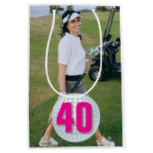 Pink Lady Golf-40 thema Medium Cadeauzakje (Voorkant)