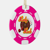 PINK LADY LUCK POKER CHIP ORNAMENT (Rechts)