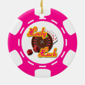 PINK LADY LUCK POKER CHIP ORNAMENT (Achterkant)