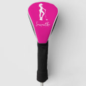 Pink Lady-monogram Golfheadcover (Voorkant)