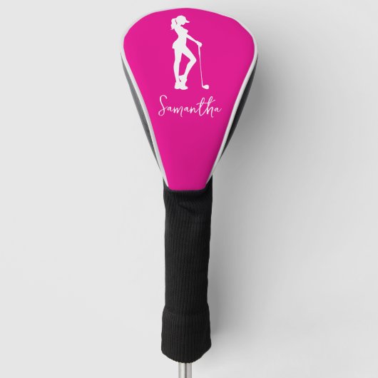 Pink Lady-monogram Golfheadcover (Voorkant)