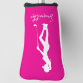 Pink Lady-monogram Golfheadcover (Draai 90)
