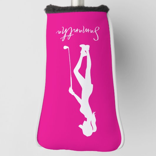 Pink Lady-monogram Golfheadcover (Draai 90)