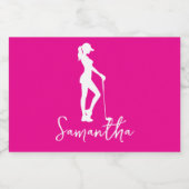 Pink Lady-monogram Sparkling Wijnetiket (Enkel label)