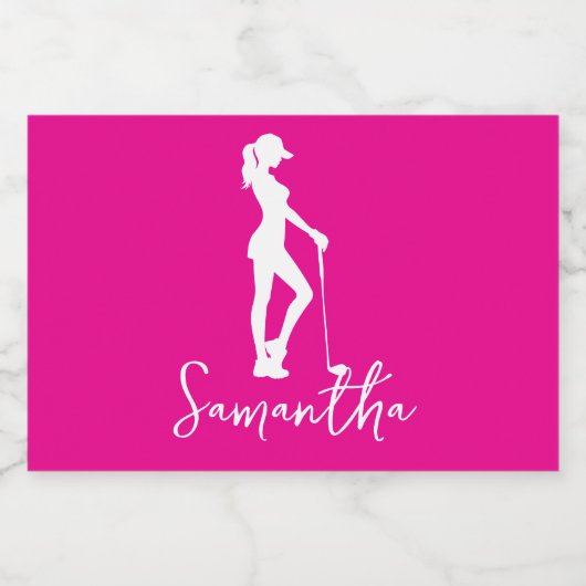 Pink Lady-monogram Sparkling Wijnetiket (Enkel label)