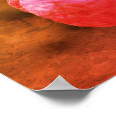 Pink Lady Slipper Orchidee Raindrop Distressed Art Poster (Hoek)