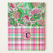 Pink Lady Slipper Plaid Folk Art Planner (Achterkant)