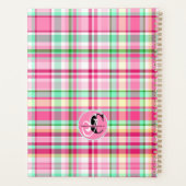 Pink Lady Slipper Plaid Planner (Achterkant)