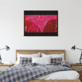 Pink Lady with Her Gabled Heart Canvas Afdruk (Insitu (Slaapkamer))