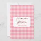 Pink ladybug Baby Shower Girl Kaart (Achterkant)