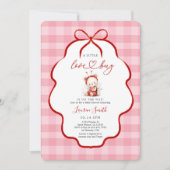 Pink ladybug Baby Shower Girl Kaart (Voorkant)