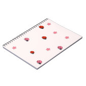 Pink Ladybug Garden Pattern Notebook Notitieboek (Linkerzijde)