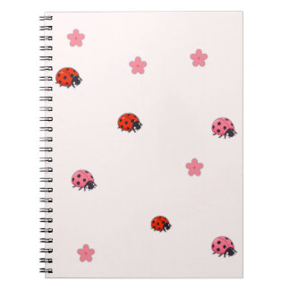 Pink Ladybug Garden Pattern Notebook Notitieboek