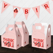 Pink Ladybug Happy Birthday Banner