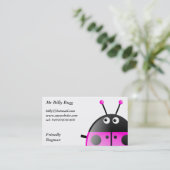 Pink Ladybug, Mr Billy Bugg. Visitekaartje (Staand voorkant)